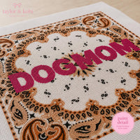 Paisley bandana needlepoint pillow