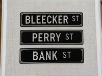 West Village NYC street signs needlepoint canvas