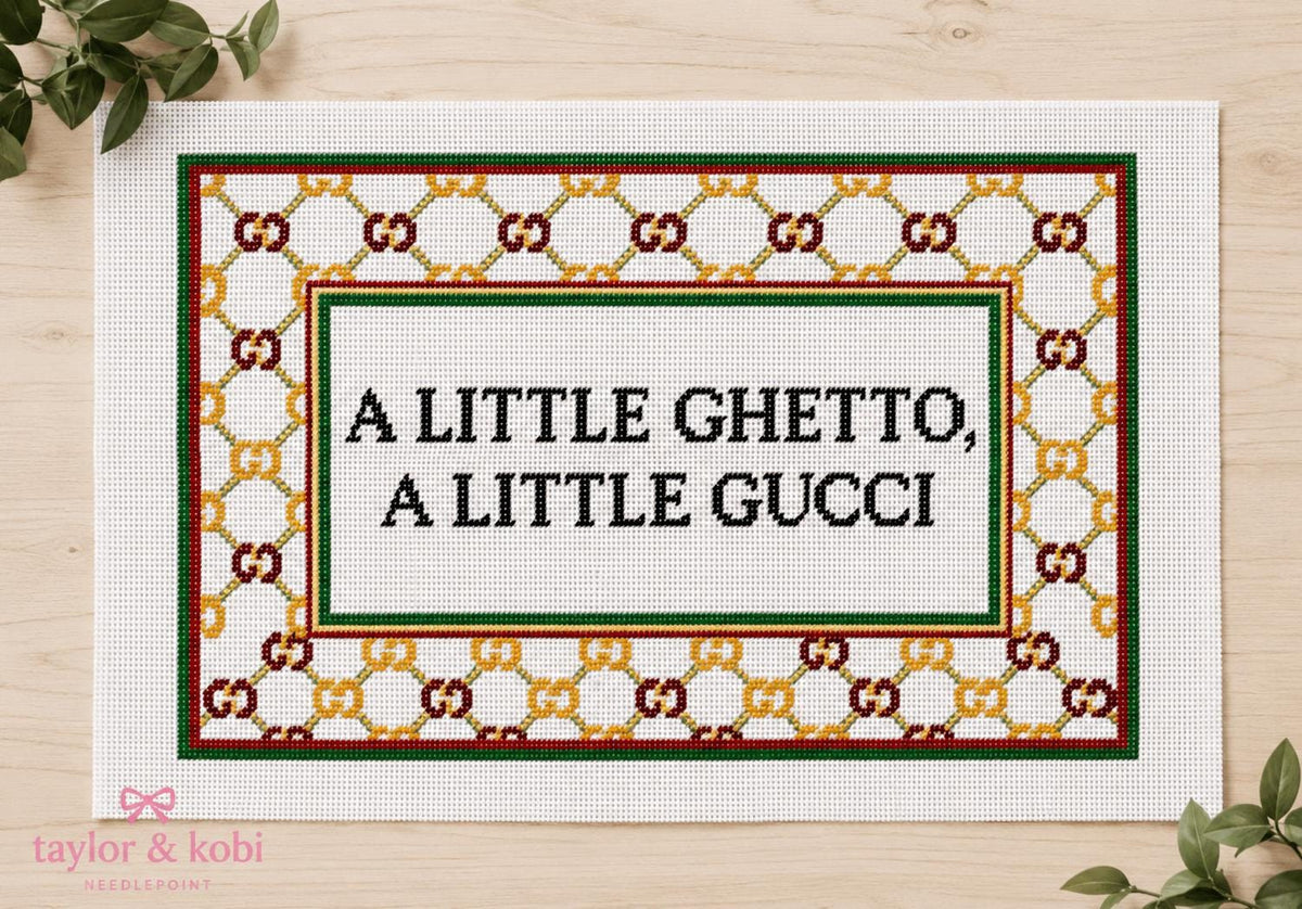A Little Ghetto A Little Gucci needlepoint canvas