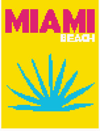 Miami Beach needlepoint chart color key