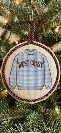 Sweater ornament needlepoint canvas set