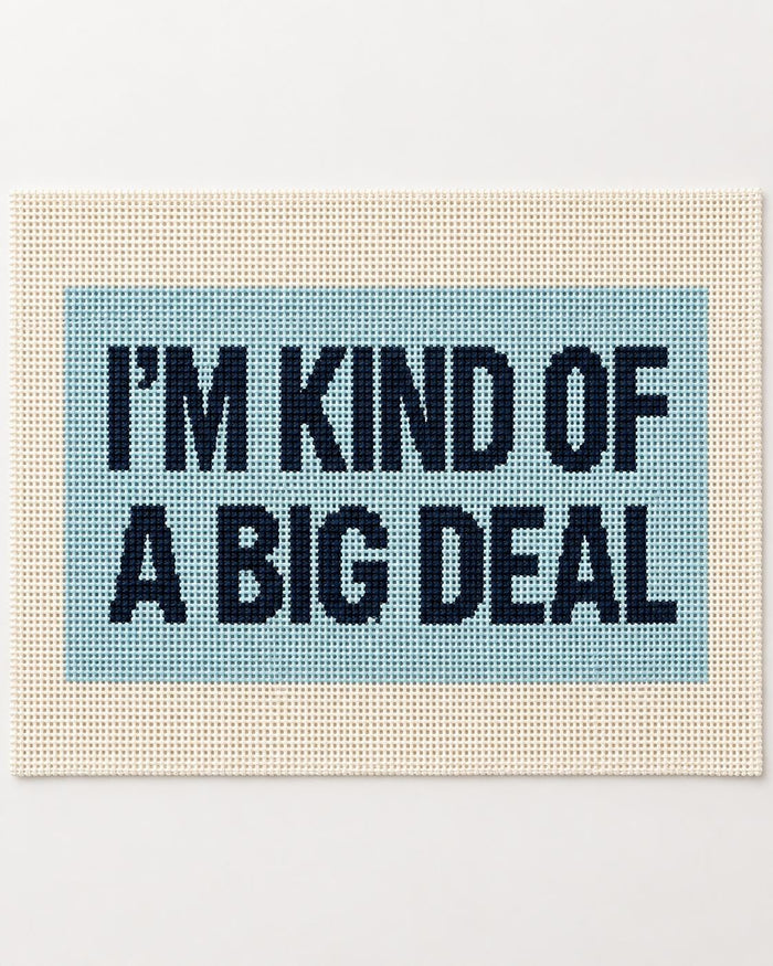 I'm Kind of a Big Deal quote needlepoint canvas