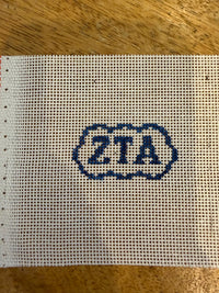 Zeta Tau Alpha needlepoint detail
