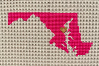 Hot pink Maryland needlepoint canvas
